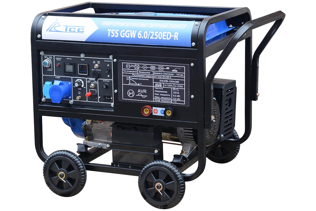 Инверторный бензиновый сварочный генератор TSS GGW 6.0/250ED-R
