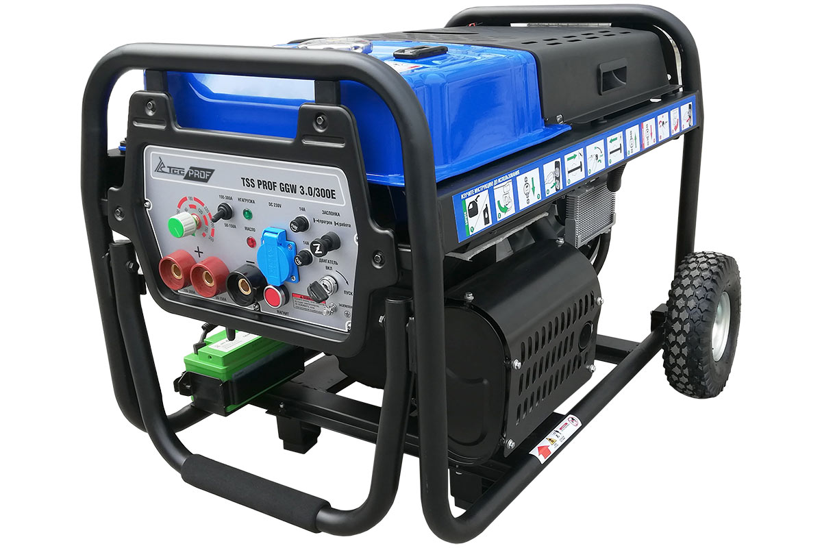 БЕНЗИНОВЫЙ СВАРОЧНЫЙ ГЕНЕРАТОР TSS PROF GGW 3.0/300E
