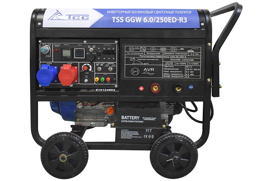 Инверторный бензиновый сварочный генератор TSS GGW 6.0/250ED-R3
